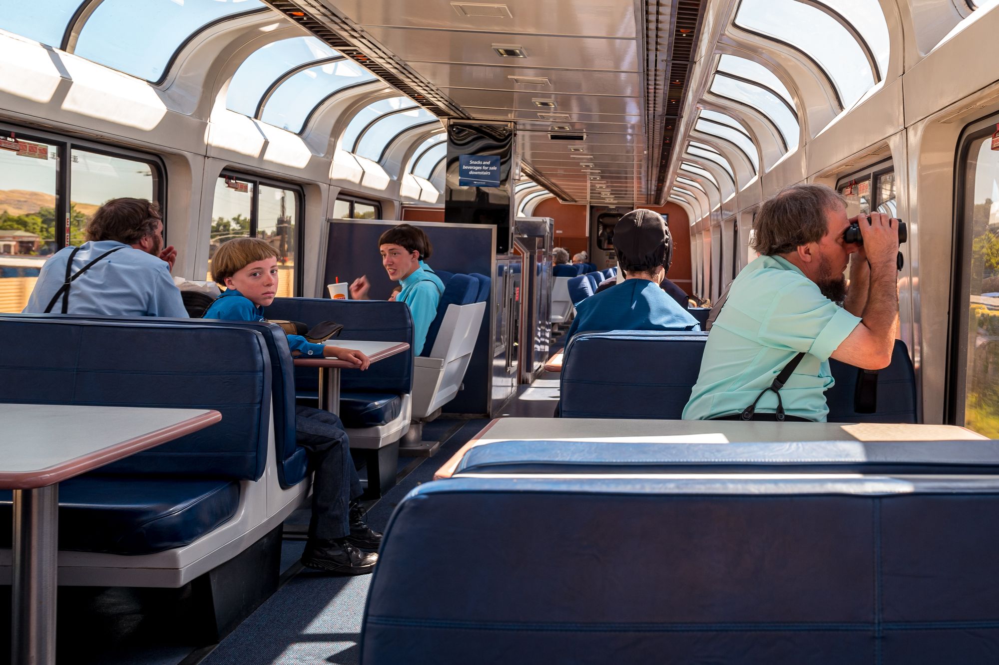 Mennonite Family Amtrak Sightseer